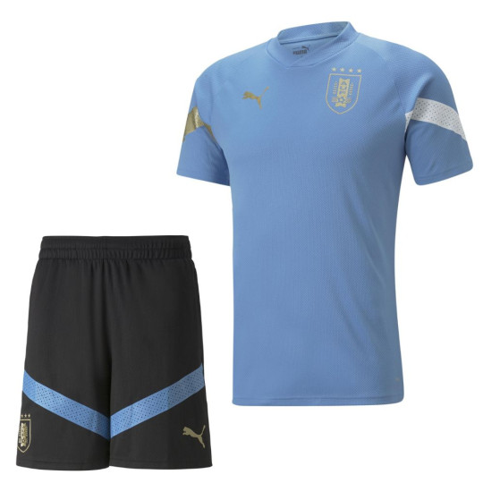PUMA Uruguay Trainingsset 2022-2024 Blauw Goud Zwart