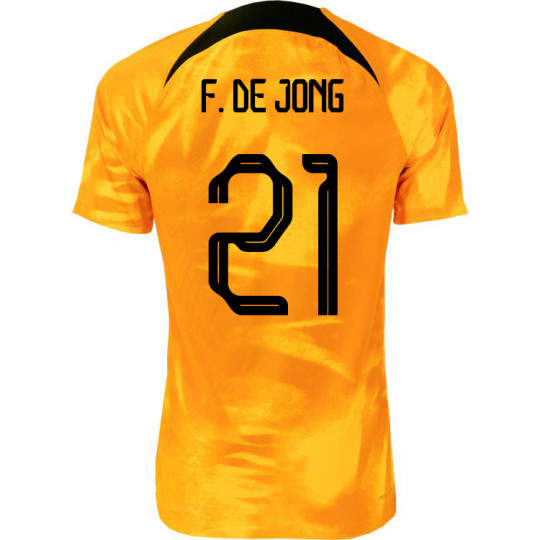 Nike Nederland F. de Jong 21 Vapor Match Thuisshirt 2022-2024