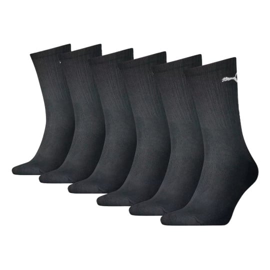 Lot de 6 paires de chaussettes de sport PUMA noires