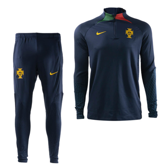 Nike Portugal Strike Trainingspak 2022-2024 Donkerblauw Groen Goud