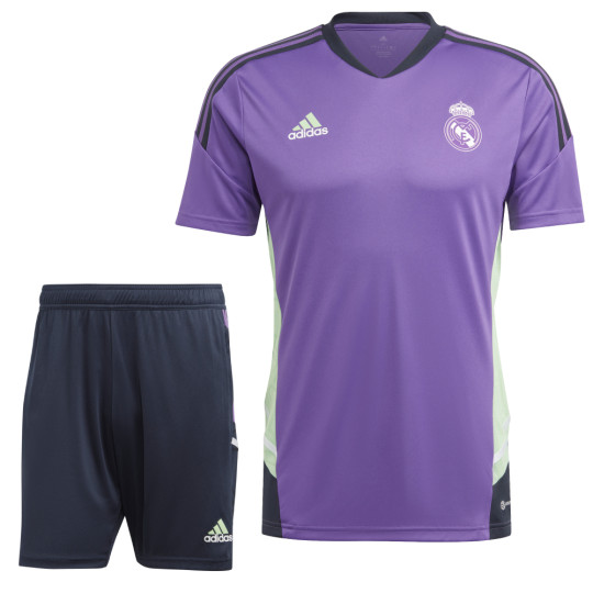 adidas Real Madrid Trainingsset 2022-2023 Paars Donkerblauw Wit