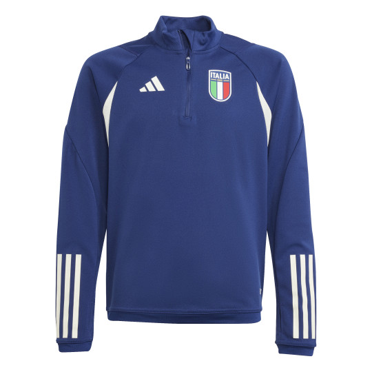 adidas Italië Trainingstrui 2023-2024 Kids Donkerblauw Wit