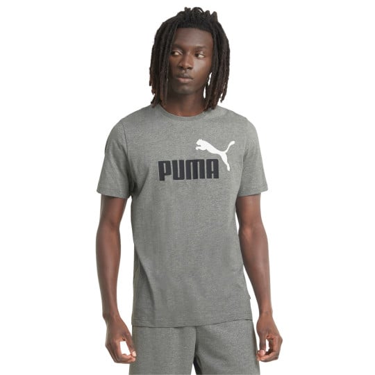 PUMA Essentials+ 2 College Logo T-Shirt Gris Noir Blanc