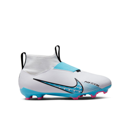 Nike Zoom Mercurial Superfly 9 Academy Gras / Kunstgras Voetbalschoenen (MG) Kids Wit Blauw Roze