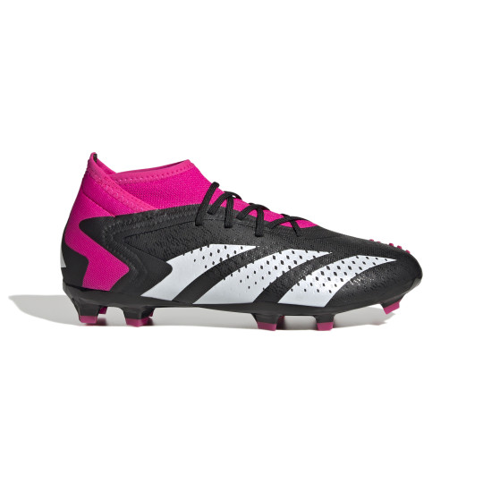 adidas Predator Accuracy.1 Gras Voetbalschoenen (FG) Kids Zwart Wit Roze