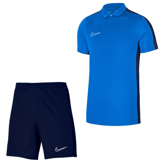 Nike Dri-Fit Academy 23 Polo Training Set Blue Dark Blue White