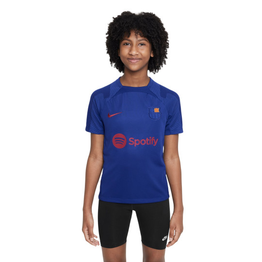 Nike FC Barcelona Strike Trainingsshirt 2022-2023 Kids Blauw Rood Geel