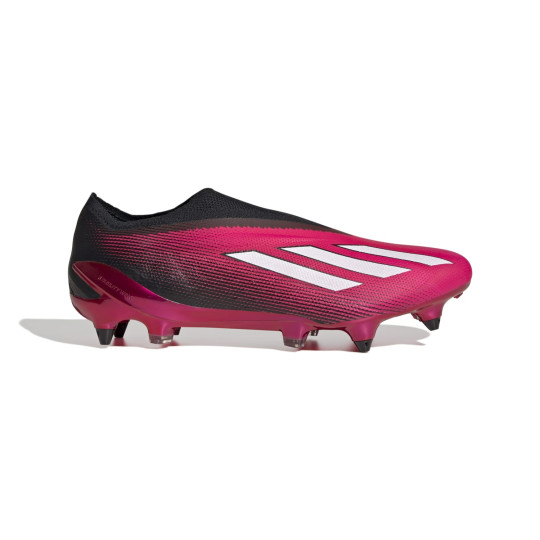adidas X Speedportal+ IJzeren-Nop Voetbalschoenen (SG) Roze Zwart Wit