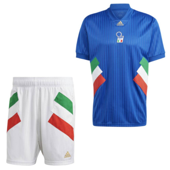 adidas Italië Icon Trainingsset Blauw Wit