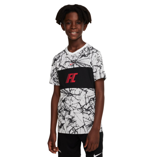 Nike F.C. Voetbalshirt Kids Lichtgrijs Zwart Rood