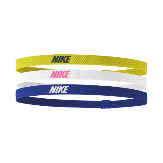 Nike Haarbanden Elastic 2.0 3-Pack Geel Wit Blauw