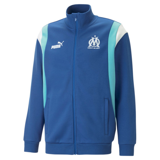 PUMA Olympique Marseille FtblArchive Trainingsjack 2022-2023 Blauw Wit