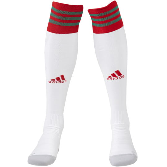 Chaussettes de football adidas blanches, rouges et vertes