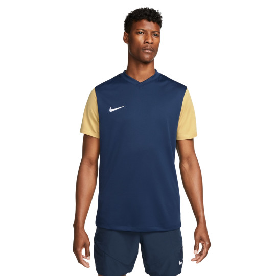 Maillot de football Nike Tiempo Premier II bleu foncé doré