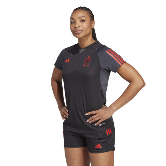 adidas België Red Flames Trainingsshirt 2023-2025 Dames Zwart Rood