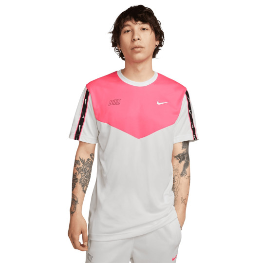 Nike Sportswear Repeat T-Shirt Wit Roze Zwart