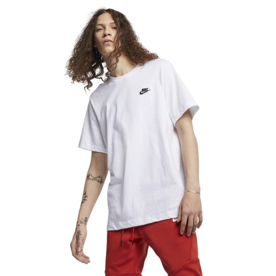 Nike Club Sportswear T-Shirt Wit Zwart