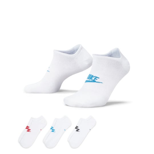 Nike Sportswear Everyday Essential Chaussettes Courtes 3-Pack Blanc Multicolore
