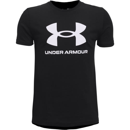 Under Armour Sportstyle Logo T-Shirt Kids Zwart Wit