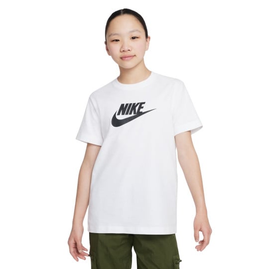 Nike Sportswear Logo T-Shirt Meisjes Wit Zwart
