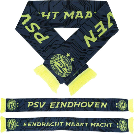 PSV Sjaal EMM Donkerblauw Geel