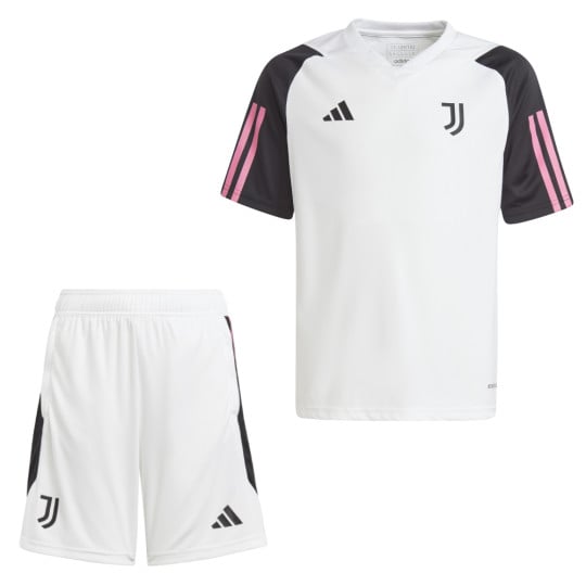 adidas Juventus Trainingsset 2023-2024 Kids Wit Zwart Roze