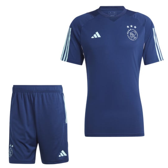 adidas Ajax Trainingsset 2023-2024 Donkerblauw Lichtblauw