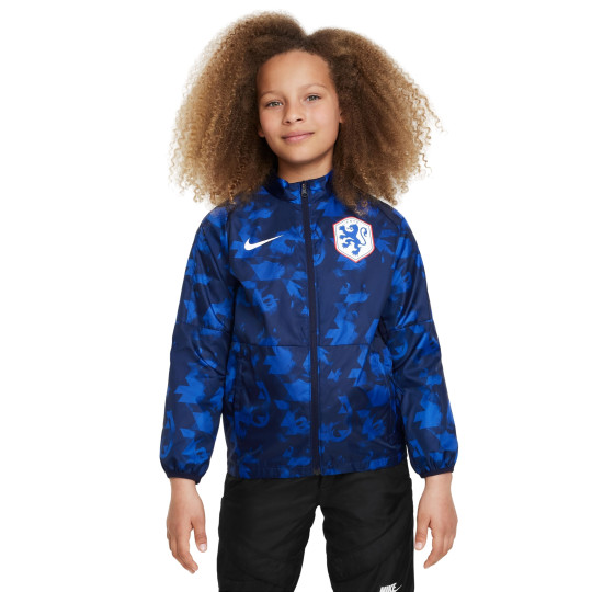 Nike Nederland Academy AWF Jack 2023-2025 Kids Donkerblauw Blauw Wit