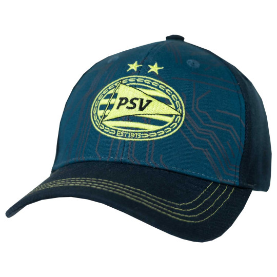PSV Cap Logo Donkerblauw Geel SR