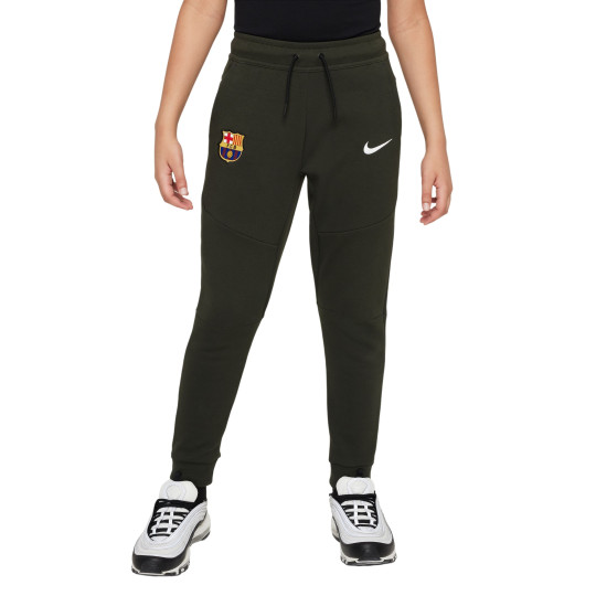 Nike FC Barcelona Tech Fleece Jogger 2023-2024 Kids Donkergroen Wit
