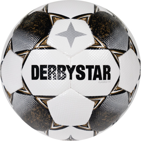 Derbystar Classic TT II Voetbal 8 x 1 Vlakken Maat 5 Wit Goud Zwart