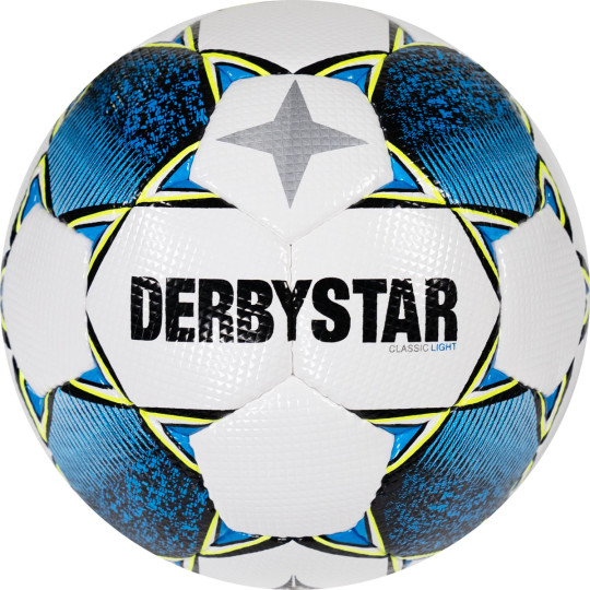 Derbystar Classic Light II Voetbal 8 x 1 Vlakken Maat 5 Wit Blauw Geel