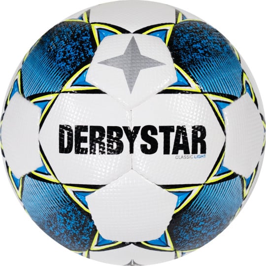 Derbystar Classic Light II Voetbal 4 x 3 Vlakken Maat 5 Wit Blauw Geel