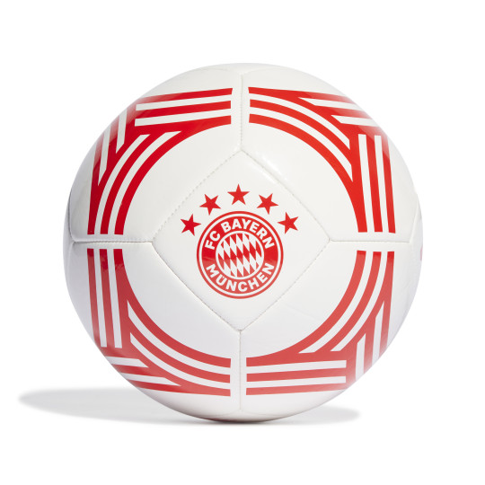 adidas Bayern München Club Voetbal Maat 5 2023-2024 Wit Rood