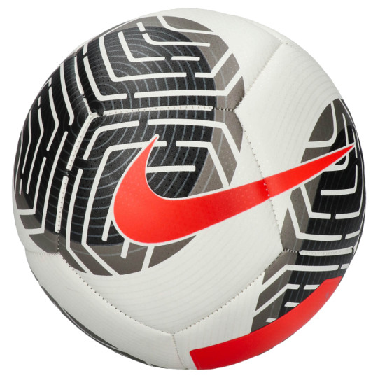 Nike Pitch Voetbal Maat 5 Wit Zwart Felrood