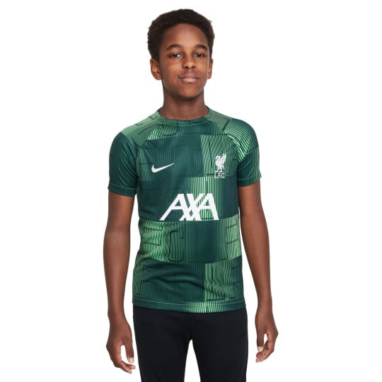 Nike Liverpool Pre-Match Maillot d'Entraînement 2023-2024 Enfants Vert Blanc