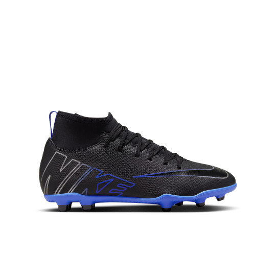 Nike Mercurial Superfly 9 Club Gazon Naturel Gazon Artificiel Chaussures de Football (MG) Enfants Noir Bleu Blanc