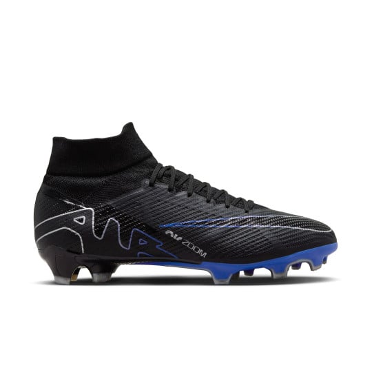 Nike Zoom Mercurial Superfly 9 Pro Grass Football Shoes (FG) Black Blue White