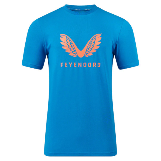 Castore Feyenoord Travel T-Shirt 2023-2024 Kids Blauw