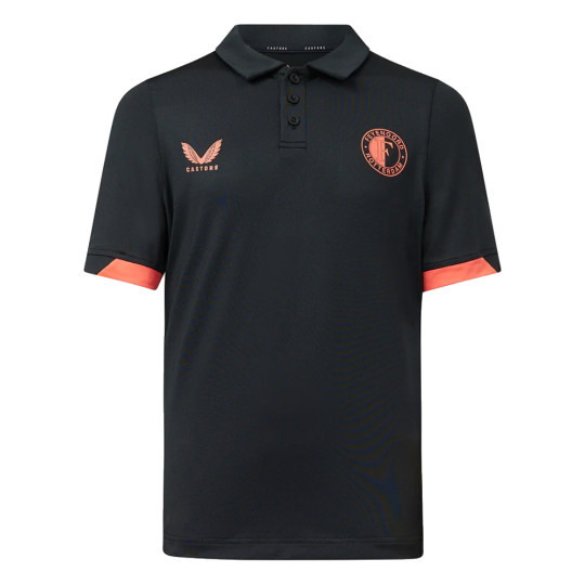 Castore Feyenoord Travel Polo 2023-2024 Zwart Oranje