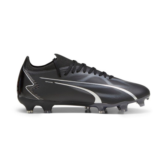 PUMA Ultra Match Grass/Artificial Grass Football Shoes (MG) Black Silver