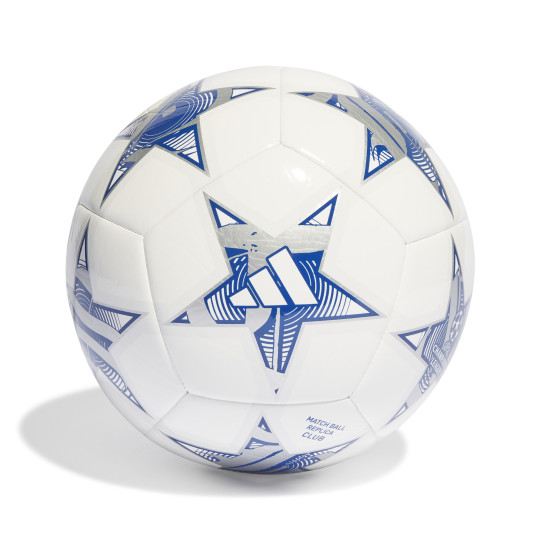 adidas Champions League Club Ballon de Football Taille 5 2023-2024 Blanc Argent Bleu
