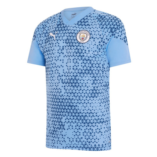 PUMA Manchester City Trainingsshirt 2023-2024 Lichtblauw Blauw Wit