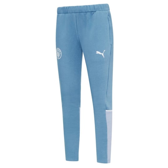 PUMA Manchester City Casual Pantalon d'Entraînement 2023-2024 Bleu Clair Blanc