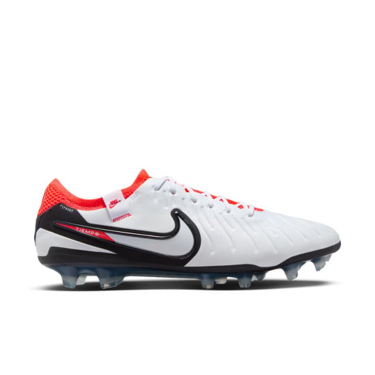 Nike Tiempo Legend Elite 10 Gras Football Shoes (FG) White Black Bright Red