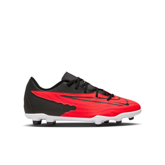 Nike Phantom GX Club Gazon Naturel Gazon Artificiel Chaussures de Foot (MG) Enfants Noir Rouge Vif Blanc