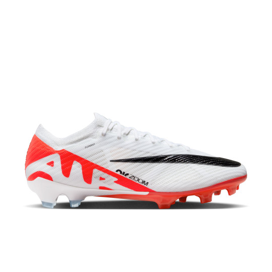 Nike Zoom Mercurial Vapor Elite 15 Gras Football Shoes (FG) White Bright Red Black