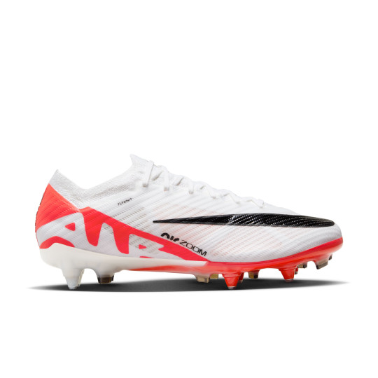 Nike Zoom Mercurial Vapor Elite 15 Iron NOP Football Shoes (SG) Anti-Clog White Bright Red Black