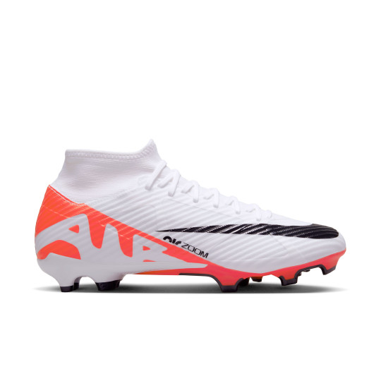 Nike Zoom Mercurial Superfly Academy 9 Grass/Artificial Grass Football Shoes (MG) White Bright Red Black