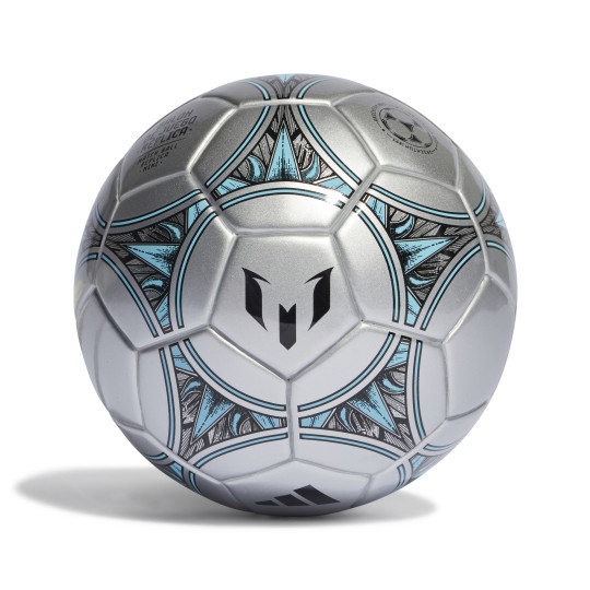 adidas Messi Mini Voetbal Maat 1 Zilver Zwart Lichtblauw